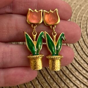 Vintage Avon Tulip Earrings